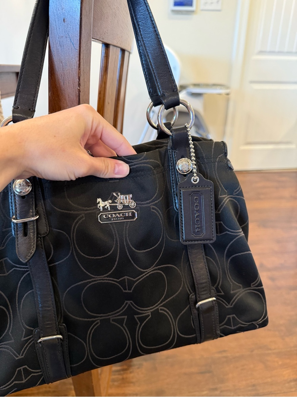 Coach Black Mia Carryall Shoulder Bag - Picture 2 of 7